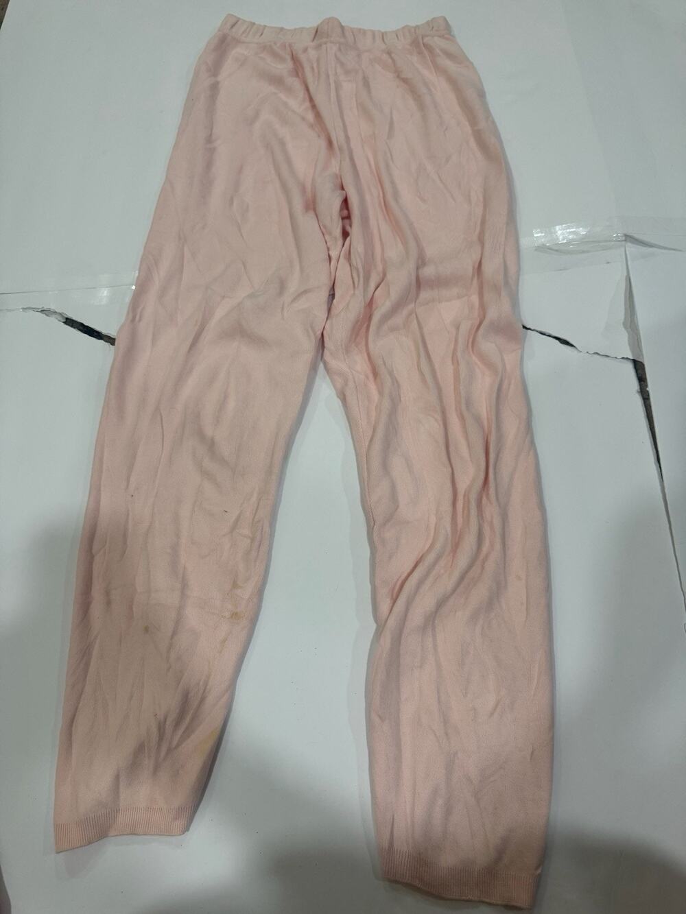 Y2K Avalin Pull On Pants Made In USA Size M Baby Pink Knit Bottoms